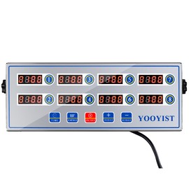 YOOYIST Kitchen Timers for Cooking – 8 Channel Commercial Kitchen Timer Restaurant Kitchen Supplies – Stainless Steel LED Technology Kitchen Timer Digital – Reminder Function, Loud Alarm, Silver