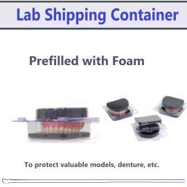 AMGGoods Dental Laboratory Model & Denture Boxes 4"L x 2.9"W x 2.1"H USA Denture Box USA - 100 Sets (1 Tray W/2 Foam)