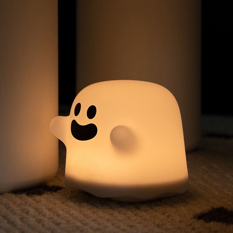 Cute Ghost Night Light Stepless Dimming USB Rechargeable Mini Kids