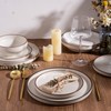 LERATIO Ceramic Dinnerware Sets of 4, High Edge Stoneware Plates