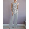 Women's 3PC Lace Pants Suits Mother of Bride Dressy Elegant