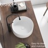12 Inch Round Bathroom Sink Above Counter, QISHKA Small White