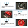 X AUTOHAUX Engine Start Stop Button Cover Kit One Click