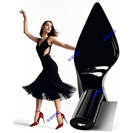 Dr.WYFOOT Anti-Slip Shoe Sole Protector Pads for High-Heels,Silicone Anti Slip Shoe Grips on Bottom of Shoes (4.5 in*40 in),Self-Adhesive Sole Guard for Shoes | Smooth Surface Traction(Mirror Black)