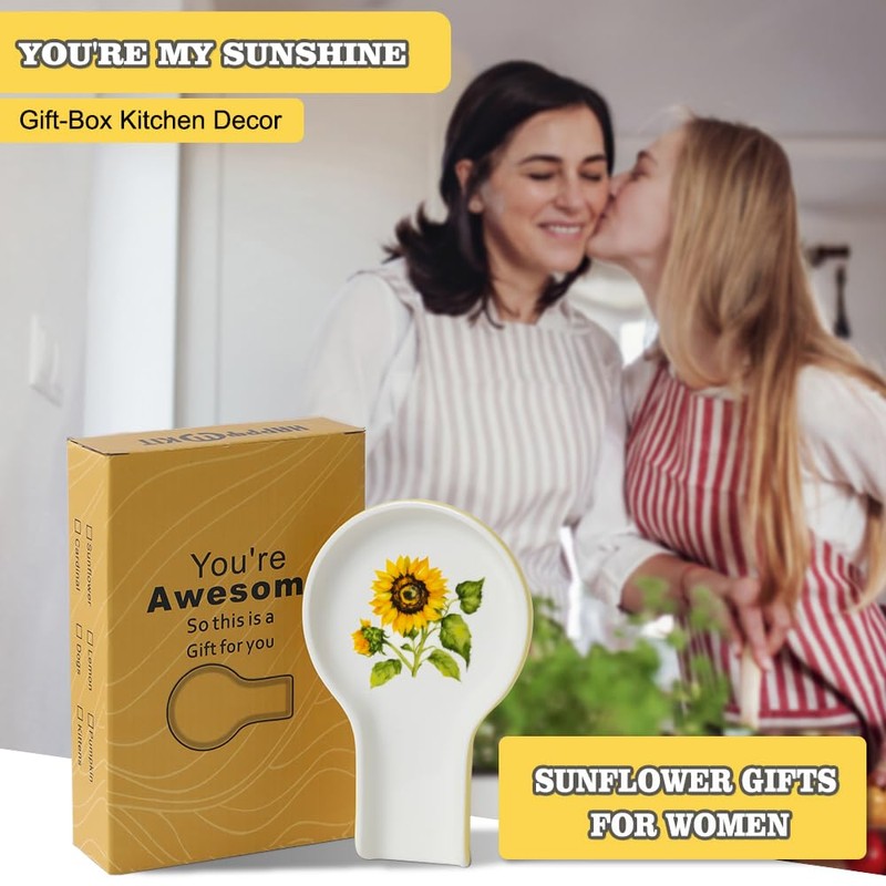 Spoon Rest - Sunflower Spoon Rest for Stove Top for