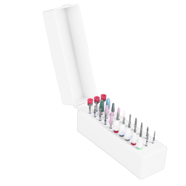 30 Stück Nagelbohrer Bits Set, Professioneller Stahlcuticle Entferner Bits mit