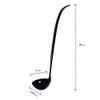 Party Essentials Plastic 2-Ounce Salad Dressing/Serving Ladle, 4-Count, Black
