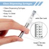 OLYCRAFT 10pcs 1ml Glass Syringes Reusable Syringes Glass Laboratory Syringes