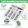 Homikit Cutlery Tray for Drawers, Plastic Cutlery Tray with 5