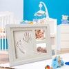 Discoball Baby Handprint Kit and Footprint Picture Frame Clay Kit,