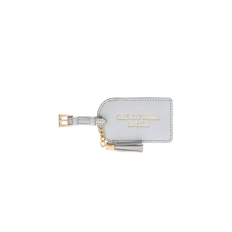 Lesser & Pavey Shine Bright Silver Luggage Tag - Girls