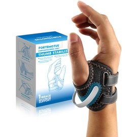 FORTEMOTUS CMC Thumb Brace Splint, CMC Joint Support for Thumb CMC Joint Pain, Instability, Tendonitis, Lightweight & Adjustable Thumb Support Brace for Men and Women Large-Right