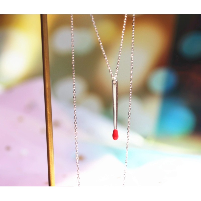 Helen de Lete Lovely Matchstick Sterling Silver Choker Necklace for