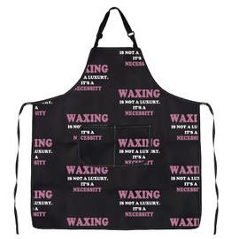 JXGZSO Esthetician Waxing Apron Waxing Artist Waxer Apron Specialist Salon Gift Waxing Is Not Luxury It’s Necessity (Necessity apron), Black