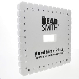 The Beadsmith Square Kumihimo Disk, 6 inch Diameter, 3/8” Thick Dense Foam, Jewelry Tools for Braiding, Box of 10 disks