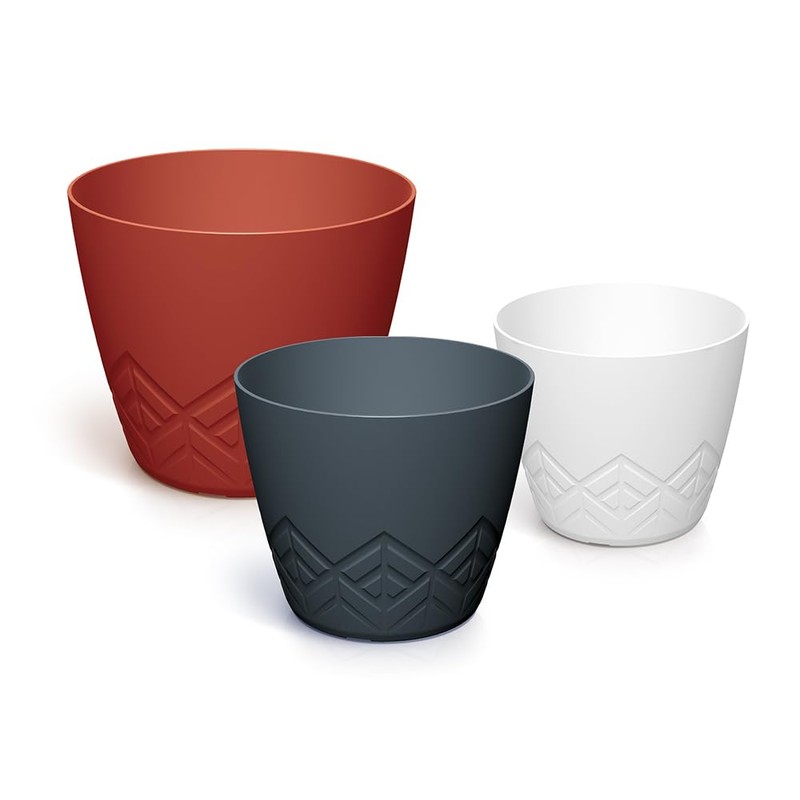 Tymar Flower Pot - Stylish Planter with Modern Pattern, Pack