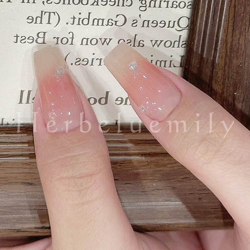 [Herbeluemily] ネイルチップ つけ爪 付け爪 チークネイル かわいい 手軽 簡単 セルフネイル B