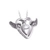 OutstandLong Angel Wings Cremation Jewelry for Ashes Heart Urn Necklaces