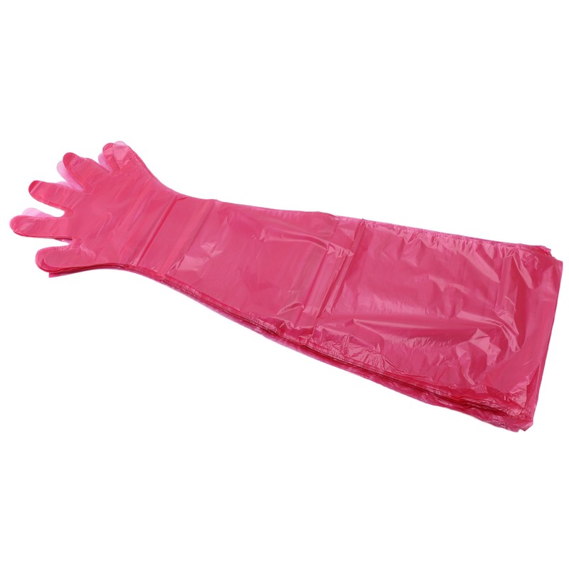 100Pcs Long Arm Disposable Plastic Gloves Safe Reliable Multipurpose Veterinary