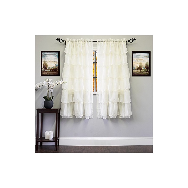 Sweet Home Collection Window Curtains Treatment Panel 63" or 84"