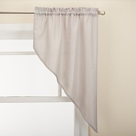 Lorraine Home Fashions Ribcord Window Curtain Tailored Swag, 54 in x 38 in, Gray