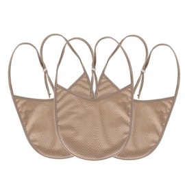 EHUSPU Tracheostomy Neck Stoma Cover,Breathable Laryngectomy Cover for Tracheotomy Care,Tracheal Care Supplies-Adjustable Neck Trachea Protector (Khaki-3PCS, Large)