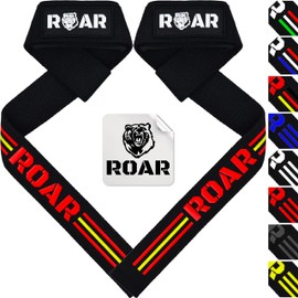 Roar® Weight Lifting Straps, Professional Deadlift Straps, Wrist Straps Weightlifting, Gym Wrist Straps, Weightlifting Straps for Men and Women, Bodybuilding Straps, Olympic Lifting Straps. (Spain)