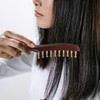 Handmade Sandalwood Scalp Massager Wide Tooth Comb with Copper Bristles