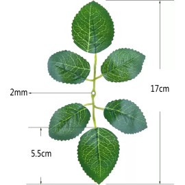 Hojas Verdes Artificiales Hojas De Flor De Rosa Falsa,200pzs
