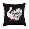 Happy Thanksgiving Turkey Costume Fall Outfit Autumn Throw Pillow