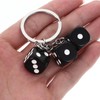 Kichvoe Dice Keyring Dice Keyring Black Cube Amulet Keychain Bag