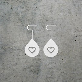 Decal Stickers of Earrings (White) (Set of 2) Luxury Weatherproof Vinyl Decal Stickers for Laptop Desktop Smartphone Car Dirt Bike Wall Room Mason Jar Bathtub Door Skateboard - ANDVER1e37733WH