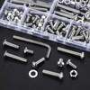 178 Piece M6 Screw Set, Allen Screws Nuts Set, Silver
