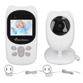 2.4in LCD Baby Monitor Wireless Dual Way Intercom Monitoring Camera Night Vision Monitor 100‑240V US Plug
