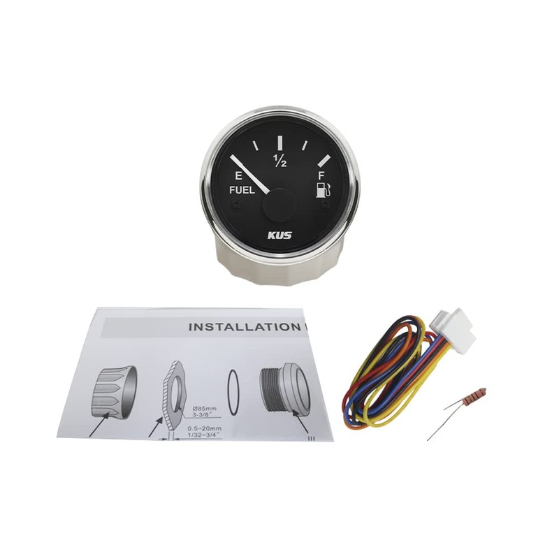 Kus 52mm Fuel Level Gauge 0-5V Waterproof Meter with Backlight
