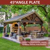 2 Pcs Flush Inside 45-Degree Angle Bracket, 3" Width Heavy