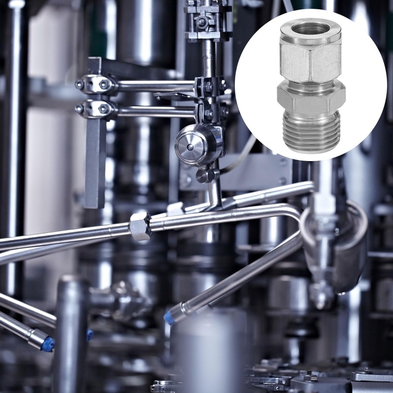 PATIKIL 1/2G x Φ1/2" 304 Stainless Steel Compression Tube Fitting,