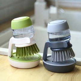 Automatic Soap Dispensing Cleaning Brush for Kitchen, Bathroom, Faucets, and Camping Green 2ea