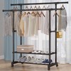 Unbranded Heavy Duty Clothing Garment Rack Rolling Clothes Organizer Double