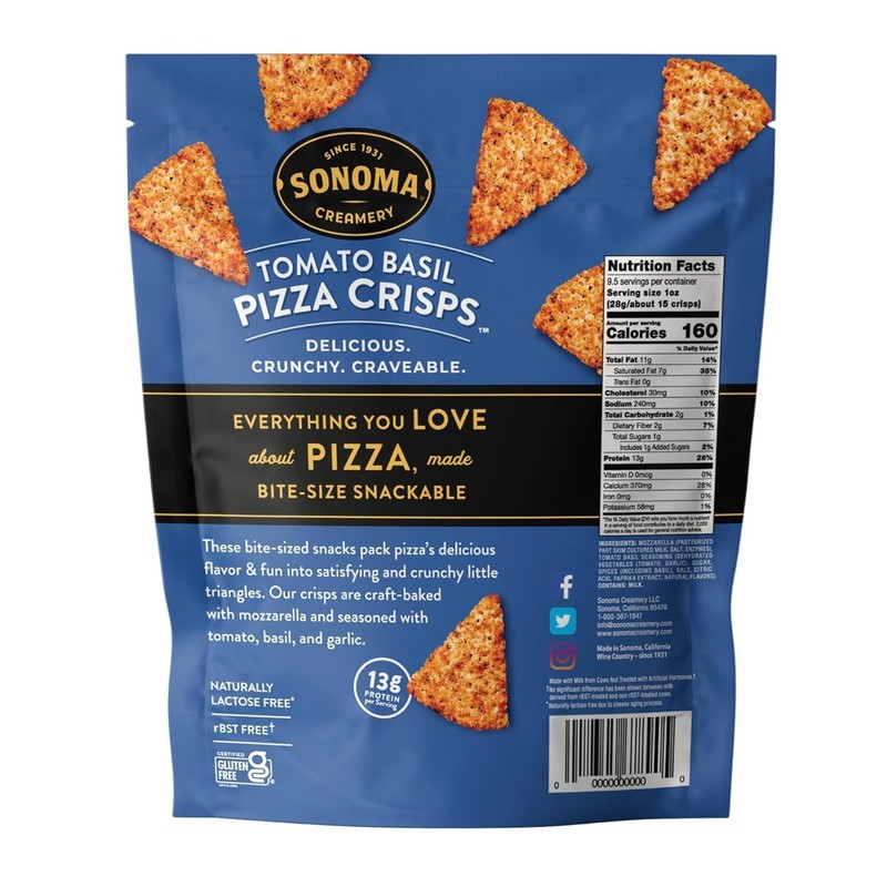 Sonoma Creamery - Pizza Crisps, Tomato Basil, 9.5 Oz (3