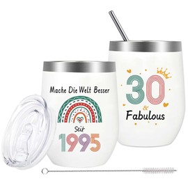 Gifts for 30th Birthday Women, 1995 Birthday Wine Tumbler Stainless Steel, Birthday Gift for 40 Year Old Woman, Best Gifts for Mom, Sister, Her, Best Friend (1995-30)
