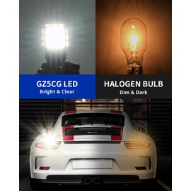 GZ5CG 921 912 Led Bulbs with Built in Resistor Canbus Error Free 6500K White 12V 13W 1600 Lumens T15 W16W for Backup Reverse Light 2Pcs