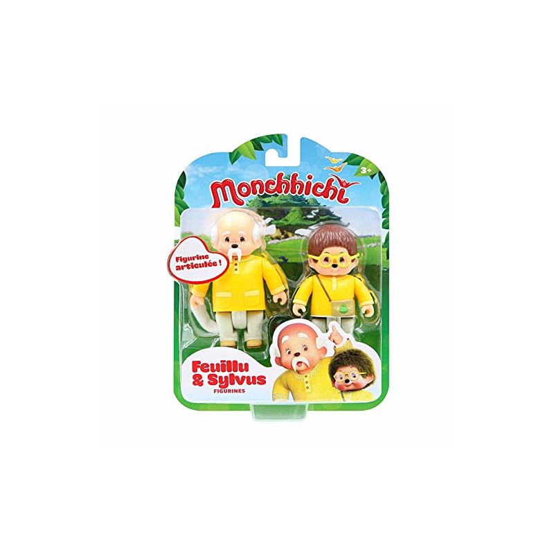 Monchhichi 7.5 cm Leaf and Sylvius Articulated Figurines (Set of