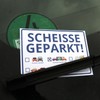trendaffe Scheisse Geparkt! (German language) Comic Edition Windscreen Notepad, Set