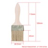20Pcs Thick Wood Handle Brushes for Paint Stains Varnishes 17.5x4.5cm