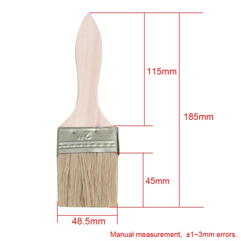 20Pcs Thick Wood Handle Brushes for Paint Stains Varnishes 17.5x4.5cm