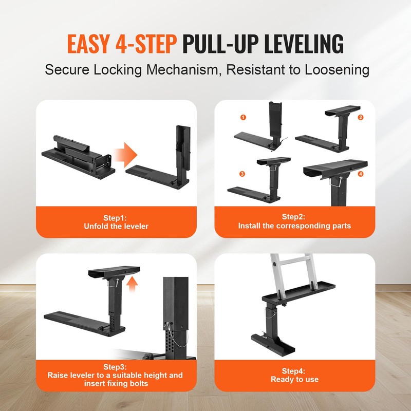 VEVOR Ladder Extender 23.4x5.8-Inch, High Strength Ladder Aide, 11.4”-18” Adjustable