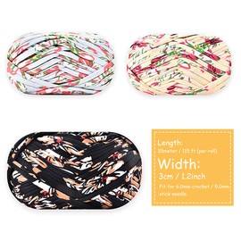 iSuperb 1 Pack Knitting Yarn for DIY Craft, T-Shirt Carpet Yarn, Soft Fabric Cloth for Knitting, Weaving, Art Basket, Bag Making - Eco-Friendly & Reusable(C-1 PCS)