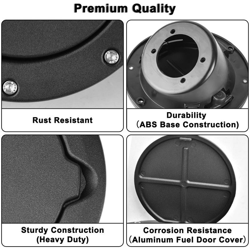MuHize Fuel Filler Door Locking Gas Tank Cap Cover for