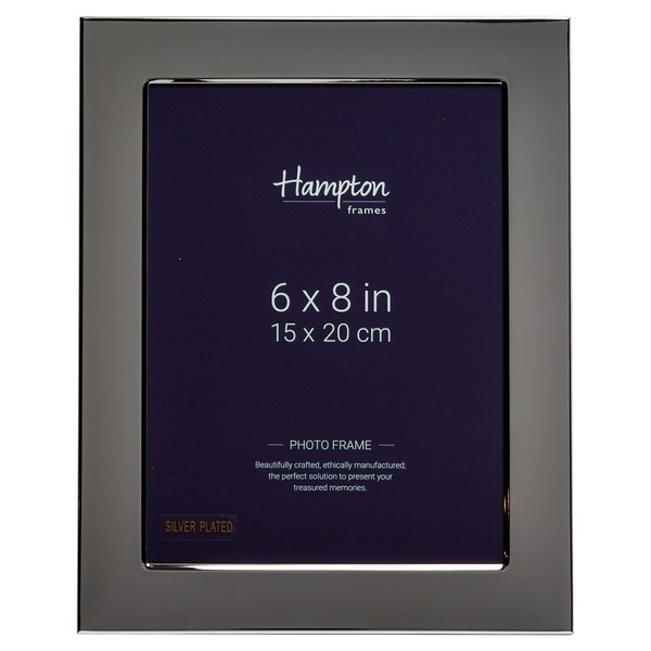 Hampton Frames WOBURN 6x8 (15x20cm) Silver Picture Photo Frame Glass